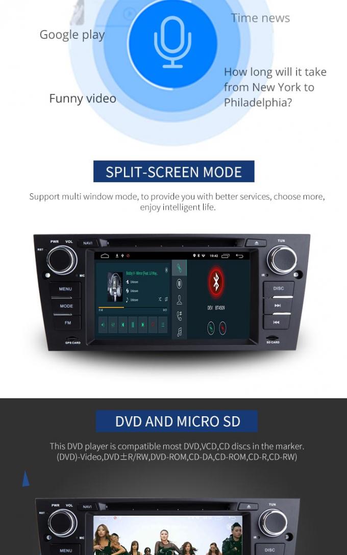 차 가능하게 되는 자동 라디오 BMW GPS DVD 플레이어 PX6 인조 인간 8.1 체계 블루투스 -