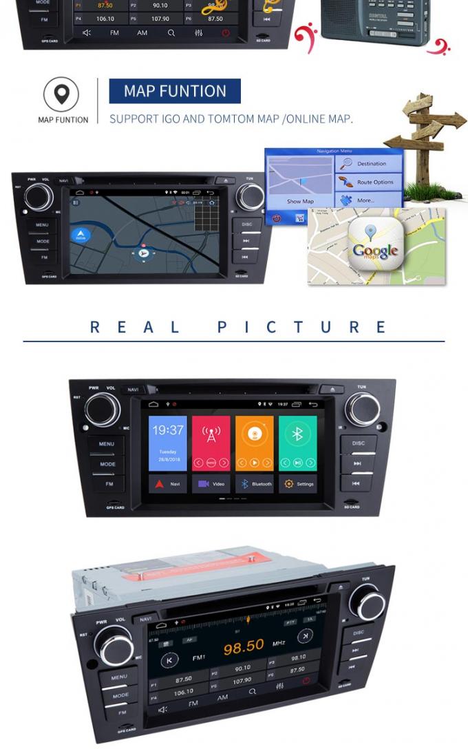 차 가능하게 되는 자동 라디오 BMW GPS DVD 플레이어 PX6 인조 인간 8.1 체계 블루투스 -