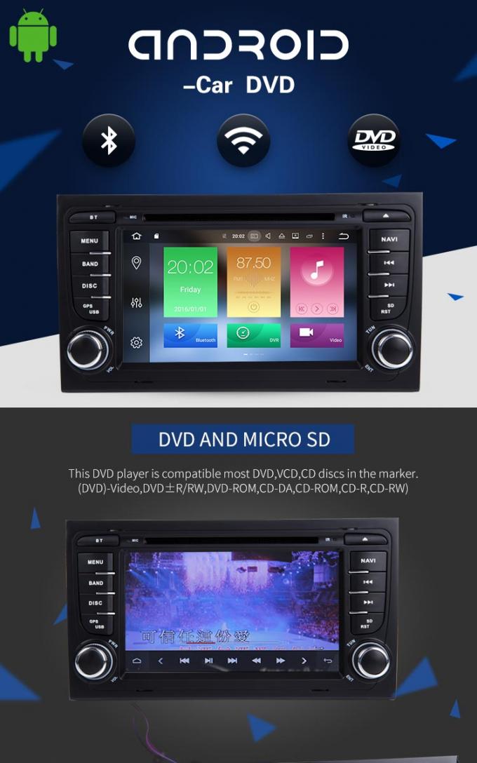 다 언어 SD FM MP4 Audi 차 DVD 플레이어 지원되는 32 GB 거울 연결